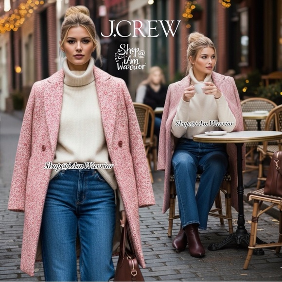 J.Crew Italian nubby flecked tweed topcoat *shop@ianwarrior - Picture 1 of 9